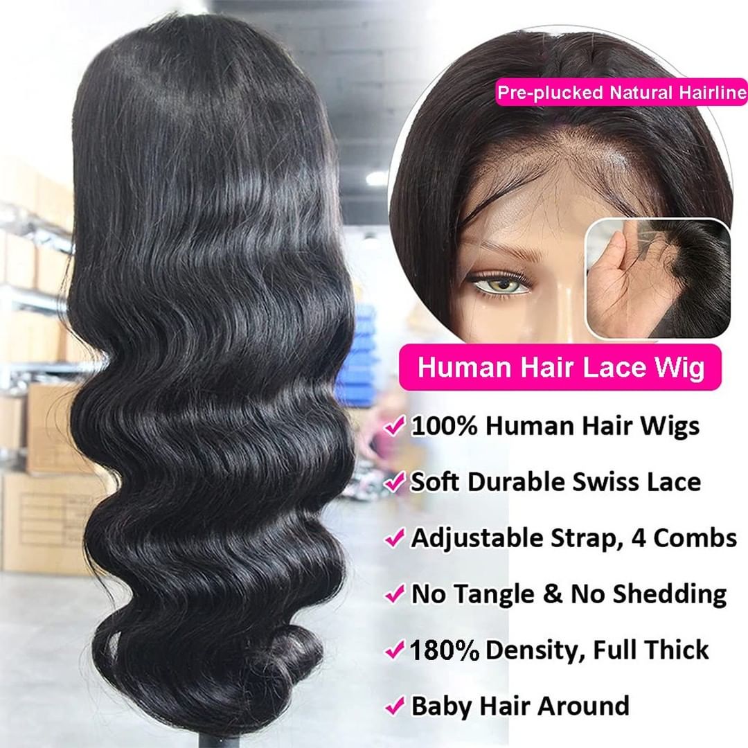 Body Wave Transparent Lace Front Wigs