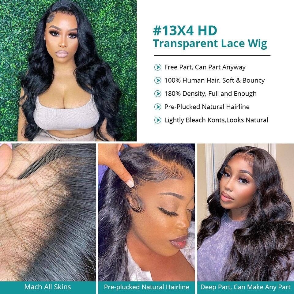 Glueless Ready To Wear Body Wave Lace Front Wig