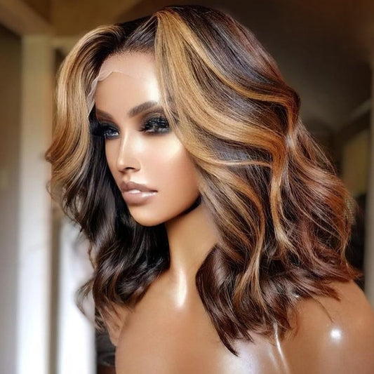 T Part Pre-Plucked  Body Wave Brazilian Lace Front Wig With Baby Hair