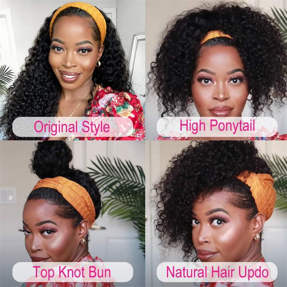 Brazilian Curly Headband Wig