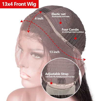 Hd Lace Frontal Transparent 13x4 Lace Human Hair Wig