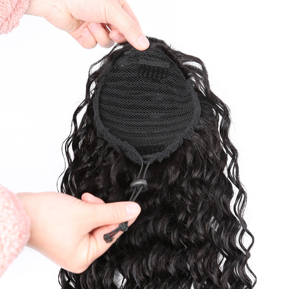 Water Wave Brazilian Drawstring  Ponytail