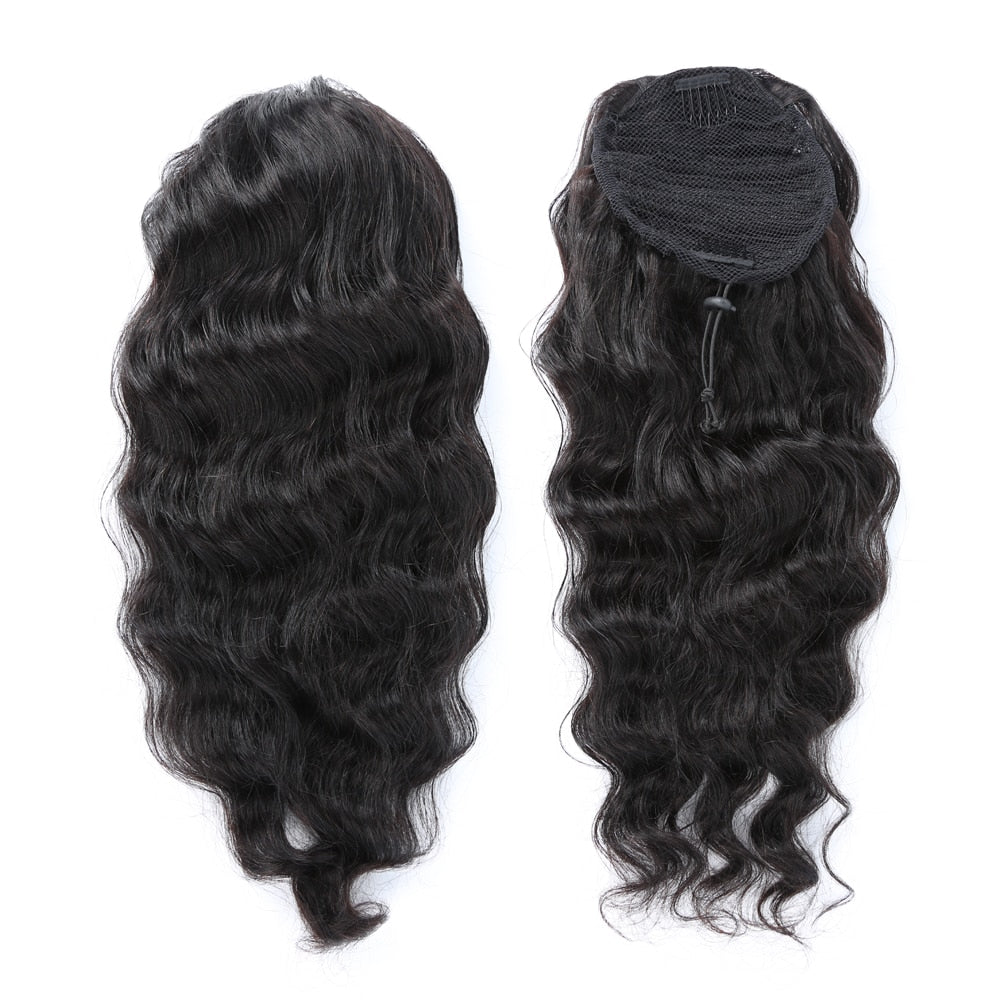 Water Wave Brazilian Drawstring  Ponytail