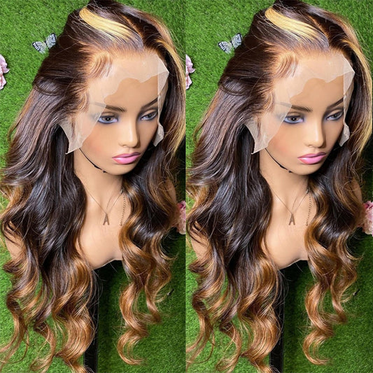 Highlight Body Wave Ombre Colored Wig