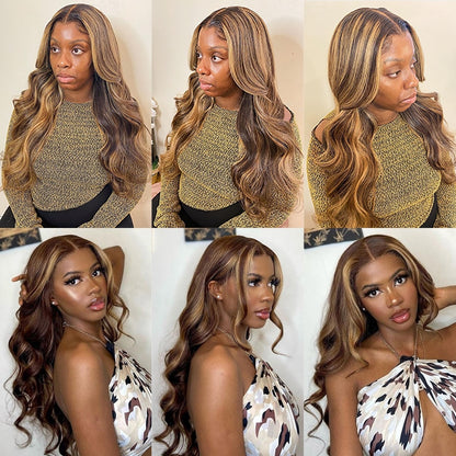 Highlight Body Wave Ombre Colored Wig