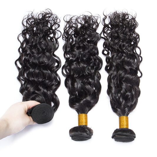 Malaysian Water Wave Bundles with Closure 4x4 Lace